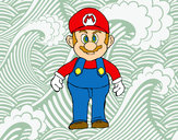 Dibujo Mario pintado por pingo