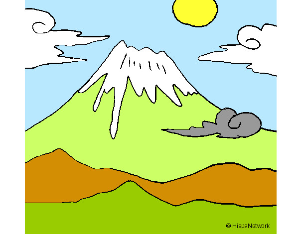 Dibujo Monte Fuji pintado por yesabel