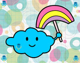 Dibujo Nube con arcoiris pintado por mejoresbff
