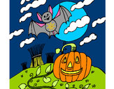 Dibujo Paisaje de Halloween pintado por storbox