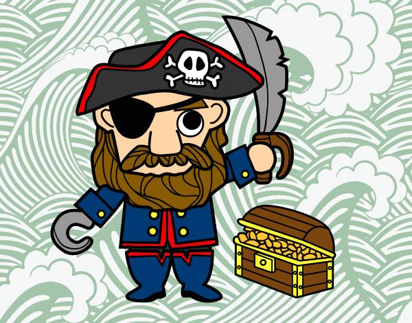 Pirata con un tesoro