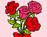 Dibujo Ramo de rosas pintado por XOFI