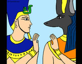 Dibujo Ramsés y Anubis pintado por fioress13