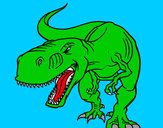 Dibujo Tiranosaurio Rex enfadado pintado por pingo