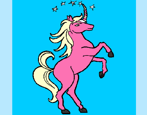 Dibujo Unicornio pintado por danifinal