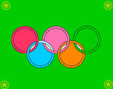 Dibujo Anillas de los juegos olimpícos pintado por pablomenya