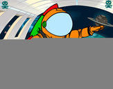 Dibujo Astronauta con cohete pintado por elwenisimo