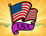 Dibujo Bandera de los Estados Unidos pintado por shelsy