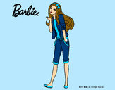 Dibujo Barbie con look casual pintado por Myryan