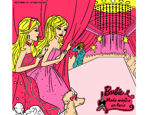 Dibujo Barbie, nerviosa por desfilar pintado por gissel1199