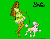 Dibujo Barbie paseando a su mascota pintado por TiernaNany