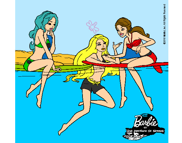 Dibujo Barbie y sus amigas pintado por rin14