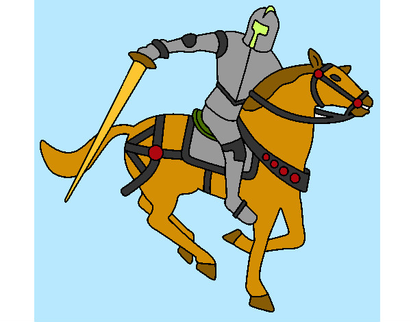 Dibujo Caballero a caballo IV pintado por yesabel