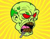 Dibujo Cabeza de zombi pintado por juan-3