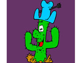 Dibujo Cactus con sombrero pintado por eliiana