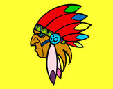 Dibujo Cara del indio jefe pintado por 1372002