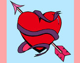 Dibujo Corazón con flecha pintado por Dani129