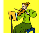 Dibujo Dama violinista pintado por yesabel