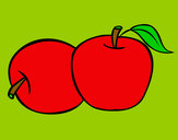 Dibujo Dos manzanas pintado por xiamara