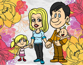Dibujo Familia feliz pintado por keith