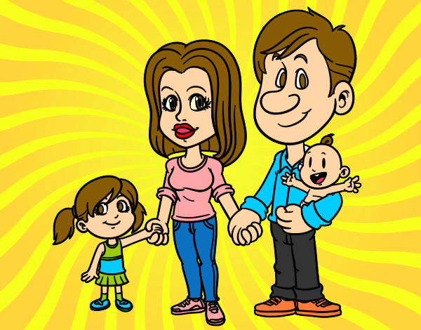Dibujo Familia feliz pintado por superkei