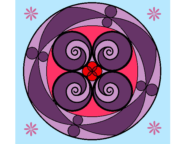 Dibujo Mandala 5 pintado por yesabel