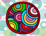 Dibujo Mandala circular pintado por luciana9
