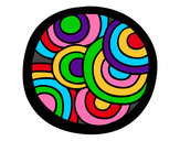 Dibujo Mandala circular pintado por rqlopezg