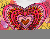 Dibujo Mandala corazón pintado por BEKARO