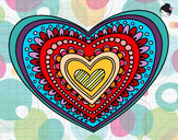 Dibujo Mandala corazón pintado por xcarritox