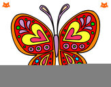 Dibujo Mandala mariposa pintado por elwenisimo