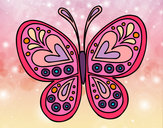Dibujo Mandala mariposa pintado por luciana9