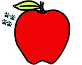 Dibujo manzana pintado por benja20031