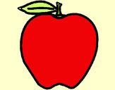 Dibujo manzana pintado por keith
