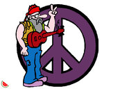 Dibujo Músico hippy pintado por iara2000