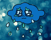 Dibujo Nube llorando pintado por Mari-Jose 
