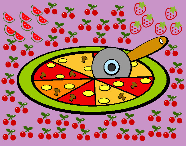 Dibujo Pizza pintado por yesabel
