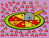Dibujo Pizza pintado por yesabel