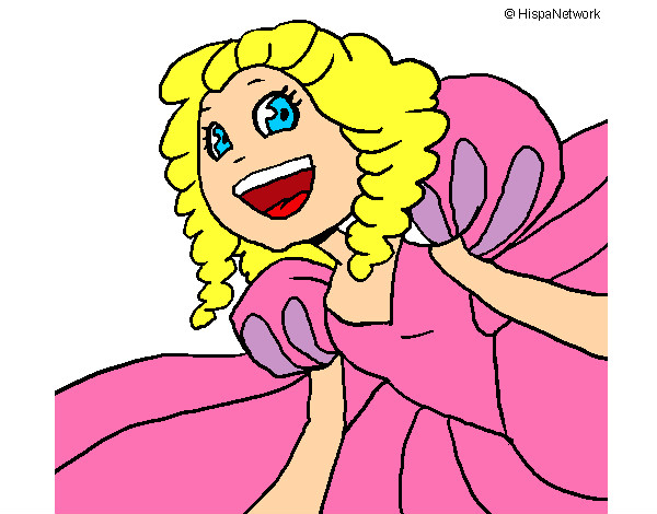 Dibujo Princesa risueña pintado por Rake333