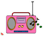 Dibujo Radio cassette 2 pintado por iara2000