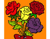 Dibujo Ramo de rosas pintado por didi08