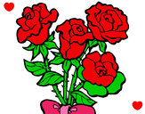 Dibujo Ramo de rosas pintado por Valeskiki