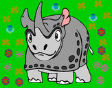 Dibujo Rinoceronte 4 pintado por luciana9