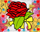 Dibujo Rosa, flor pintado por aizahari 