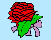 Dibujo Rosa, flor pintado por patty