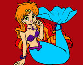 Dibujo Sirena 1 pintado por Nishi