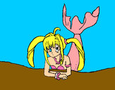 Dibujo Sirena tumbada pintado por Aniita3