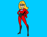 Dibujo Superheroina pintado por Gabo01