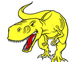Dibujo Tiranosaurio Rex enfadado pintado por jusue