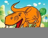 Dibujo Tiranosaurio Rex enfadado pintado por Marianm